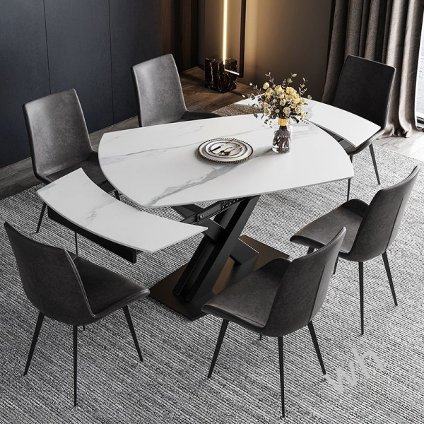 Bộ bàn ăn thông minh 6 ghế ăn hiện đại GW058